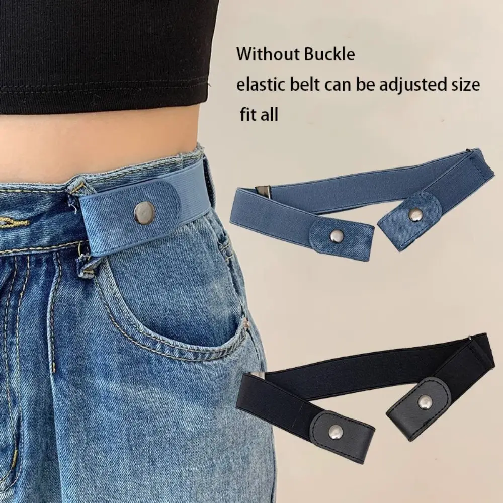 

Japanese Decoration Elastic Belt No Buckle Invisible Belt Traceless Stealth Buckle Free Belt Without Buckle Elastic Women