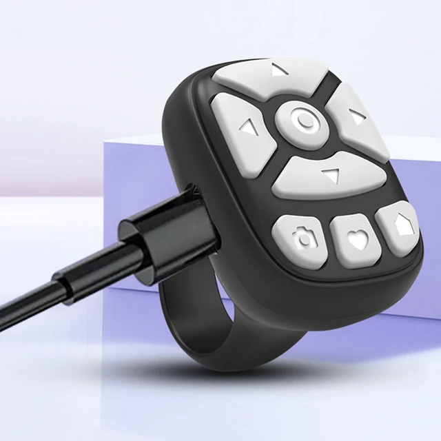 Telecomando Bluetooth Per Selfie E Video | Compatibile Con TikTok | Ricaricabile USB-C | Nero - Foto 10