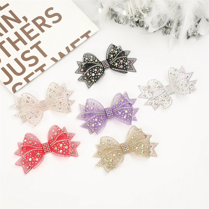Elegant Rhinestone Bow Shoe Charms and Accessories