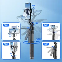 C17 Intelligent AI Face Tracking Stable Bluetooth Ggimbal Shooting Quadrapod Selfie Stick Mobile Phone Stabilizer - Image 2