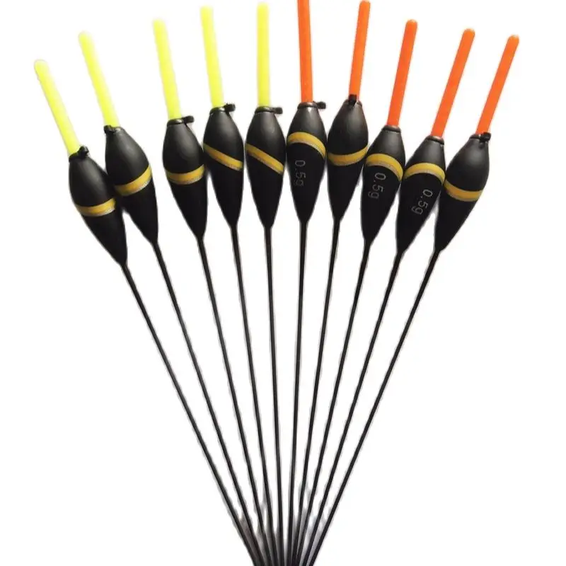 Lot de 10 flotteurs balsa pour pêche à la longue canne, flotteurs stick Agape 0.5g 1.0g