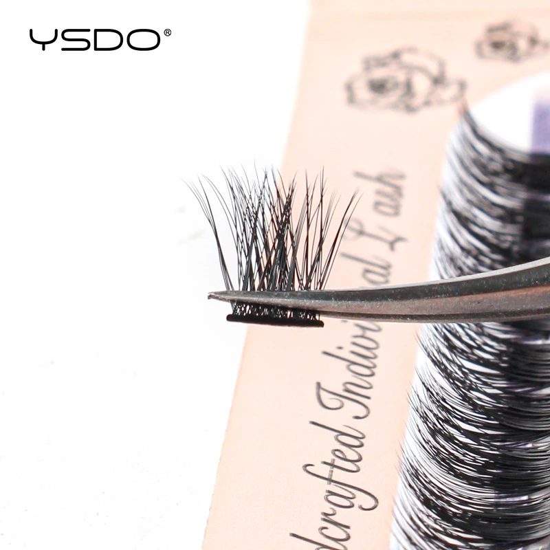Natural Black Individual Eyelash Extensions 3D Volume Faux Lashes