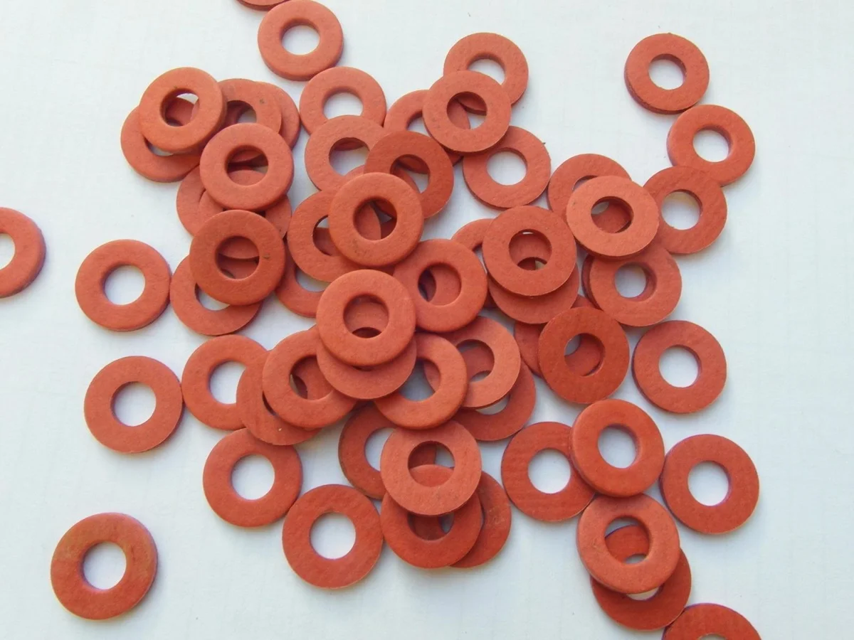 

100 pcs Pressure gauge red steel paper gasket 3mm insulated red steel paper gasket red meson steel paper sealing gasket