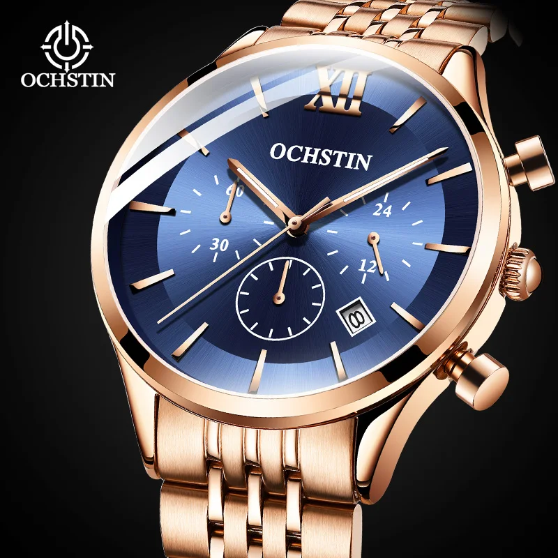 Ochstin 2024 New Personalized Trendy Commander Series Original Multi functional Quartz Movement Watch Men's Quartz Watch