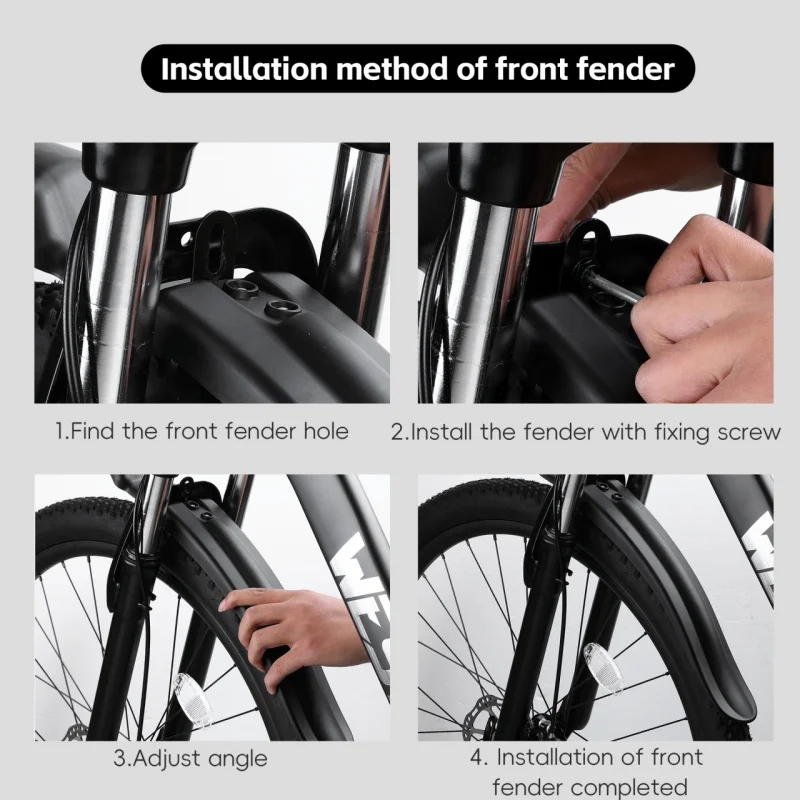 WEST BIKING 26/27.5in Bicycle Mudguard Wings Quick Disassembly Mtb Front Rear Mudguard Protect Against Splash Water Bike Parts bicycle fender