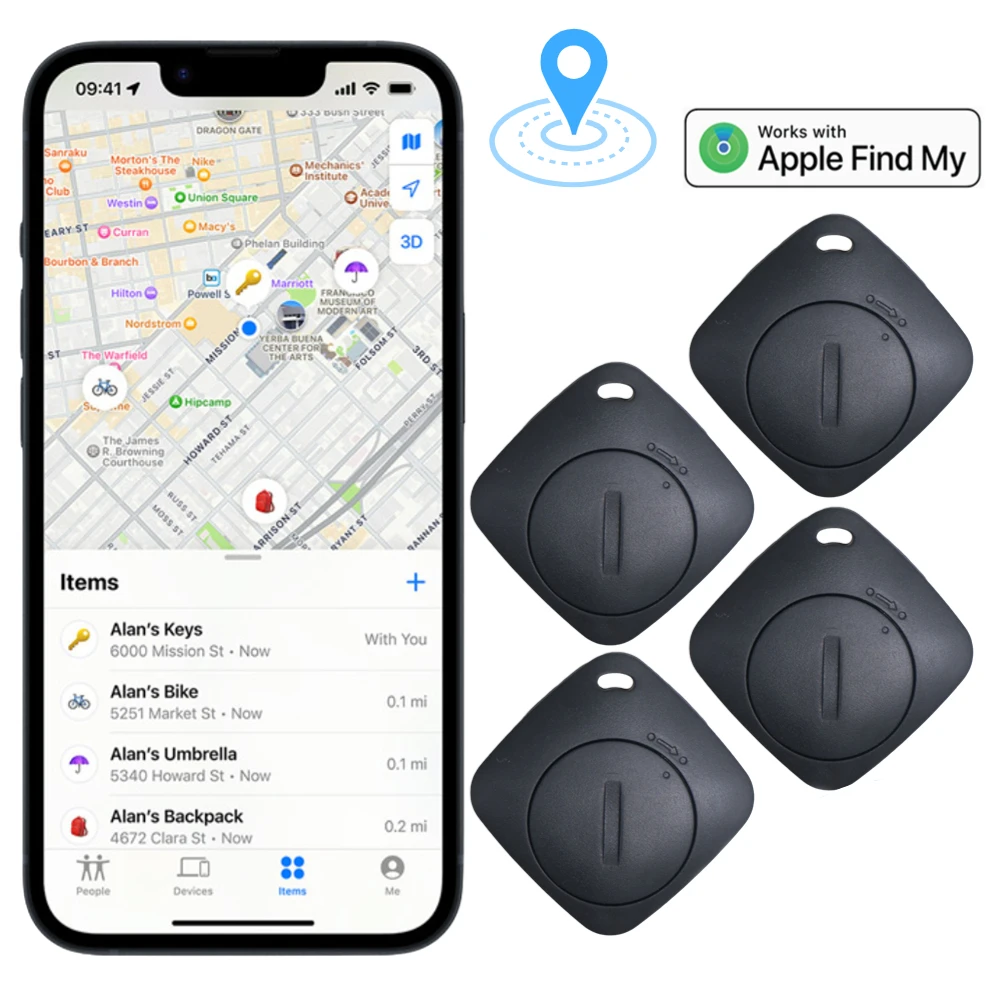 Smart Home Mini GPS Tracker Bluetooth-compatible Smart Tag Anti-Lost Alarm Device Global Positioning Pet Key Finder Only for IOS