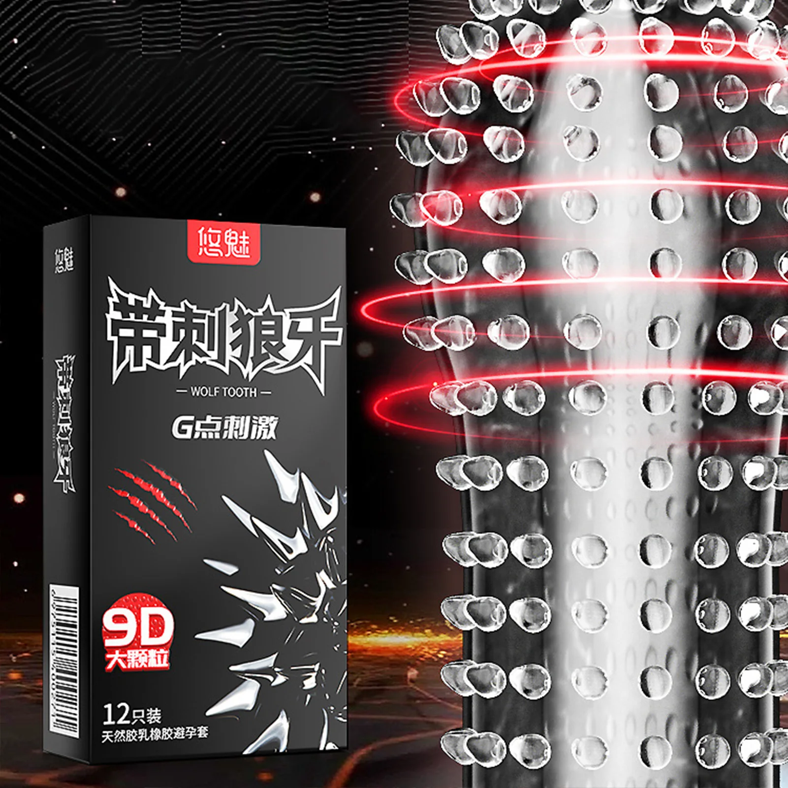 Large Spikes Condoms Dotted Granular Sex Tooys for Adult Original Lubricants Sexual Retardant High Sensitive Sex Shop 18+ 2