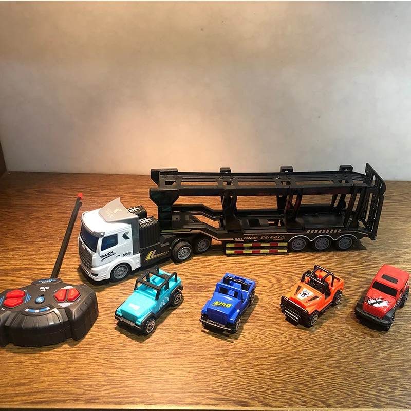 1/48 4CH Wireless Remote Control Engineering Truck Heavy Transport Truck Big Truck Dump Dump Truck Boy Model Toy 5