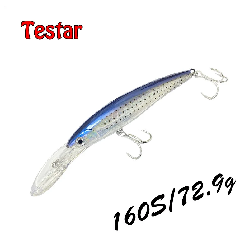 Testar Fishing Lure 160Mm 73G Boat Fishing Trolling Big Game Minnow Wobblers Artificiali Hard Bait Swimbait Per Gt Bass Pesca