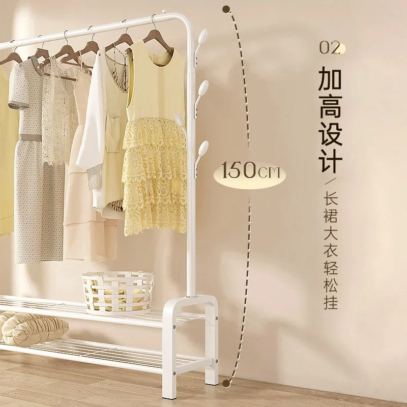 Clothes hanger stand Space-Saving Floor Standing Hanger for