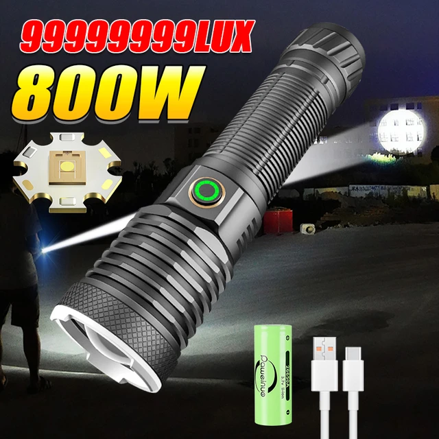 Lampe de poche Led ultra puissante 600Watt torche tactique Type C lampe de  poche Rechargeable XHP360 lanterne de Camping lampe à main étanche -  AliExpress