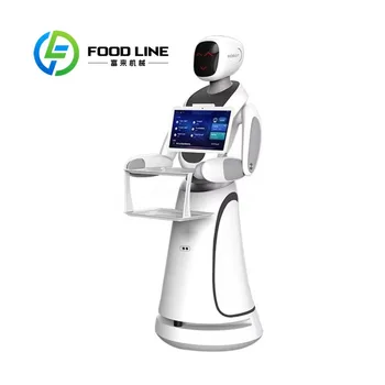 Cameriere robot di servizio umanoide personalizzato per la consegna di cibo intelligente dell'hotel ristorante