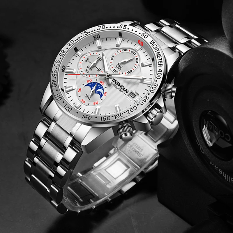 New Design Francisco Male Gift Clock Military Sport Wristwatch Casual Silicone Strap Waterproof Men's Chronograph Watch Gift2023