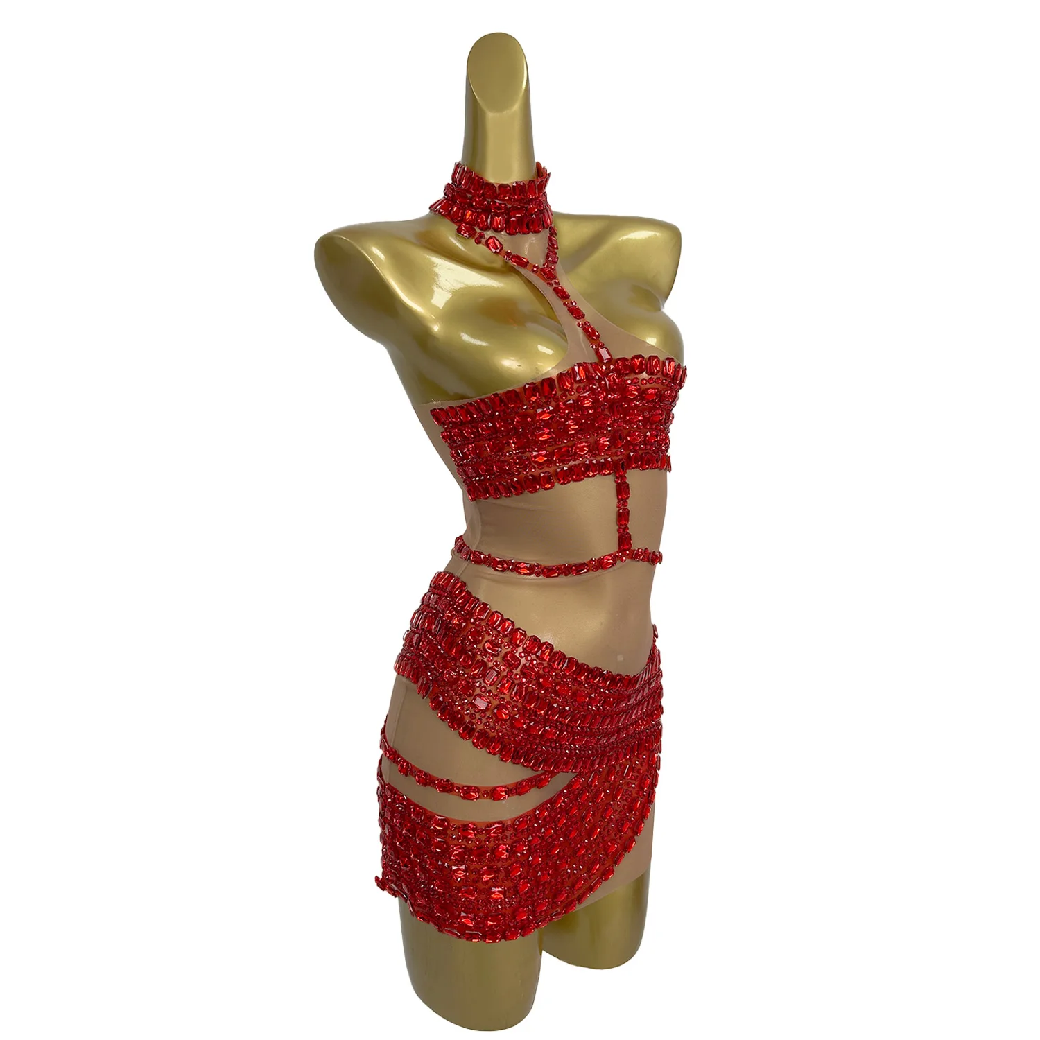 Cute Girl Red Dress Strapless Style Rhinestone Mini Skirt Women Festivals Parties Weddings Banquets Bridesmaid Dress Fangtang