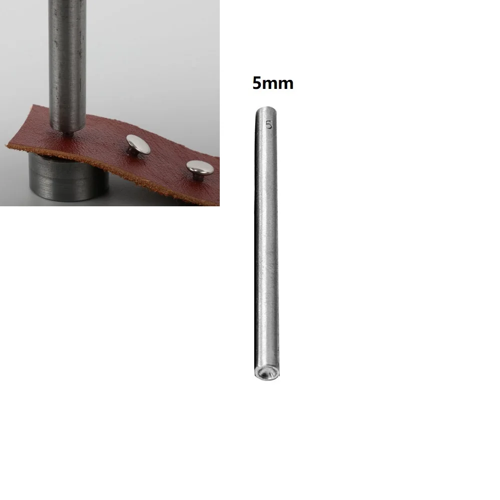 

Tool Rivet Tool Rivet Durable Steel Punch Hand Tool with Mushroom Domed Snap Rivet Setting for Leather Stitching