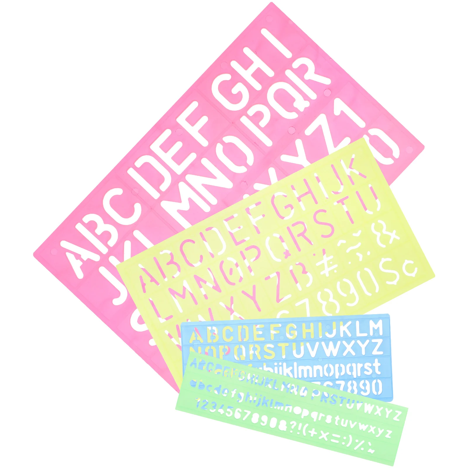 4 Pcs Digital Letter Caliper Alphabet Number Tracing Board Early Educational Toys and Teaching