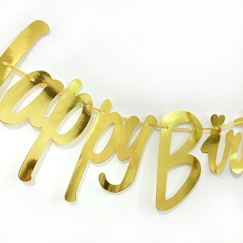 Birthday banner party decorations birthday party paper bunting banners flags conjoined letters happy birthday banner boys girl baby shower hanging decor supplies