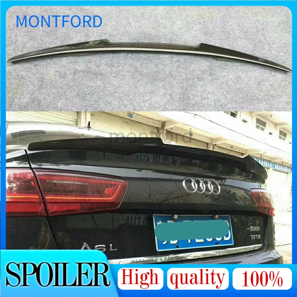 

For Audi A6 C7 Spoiler 2012-2018 High Quality Carbon Fiber Rear Trunk Roof Spoiler Wing Car Styling