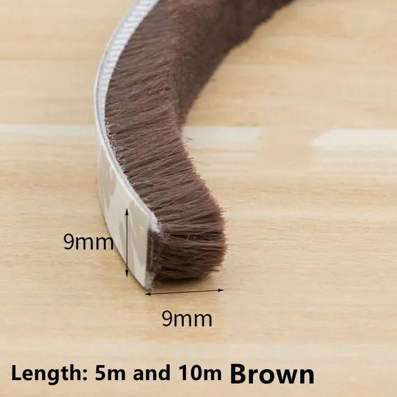 Self-Adhesive Weatherproof Door and Window Seal Strip with Sound Insulation and Dust Protection, 10M
