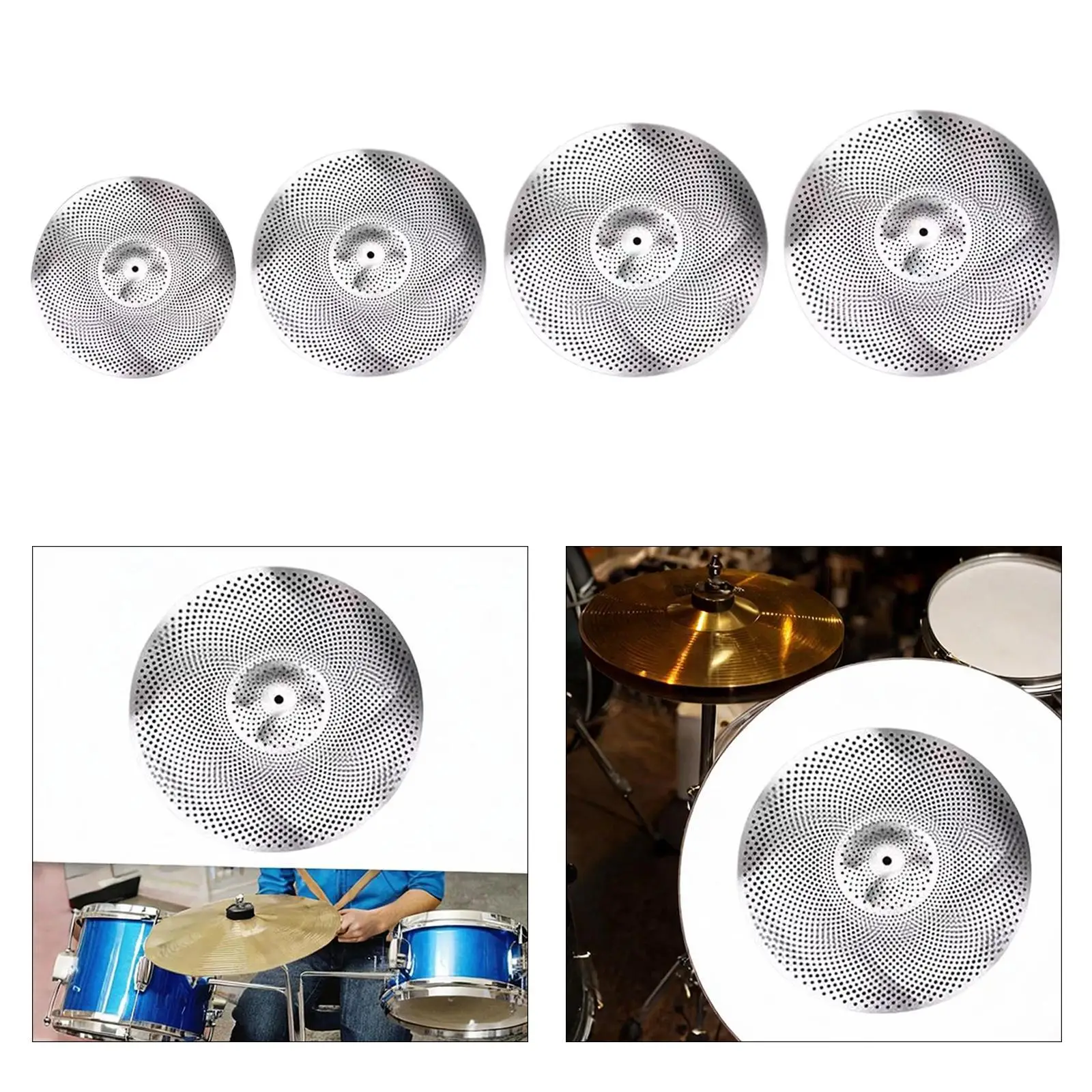 Practice Cymbal Low Volume Sturdy Drummer Mute for Beginners drum cymbal kit