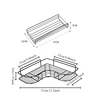 Bathroom Shelf Wall Mounted Corner Storage Shelves Shampoo Holder Cosmetic Rack Iron Shower Drain Basket Bathroom Organizer 6