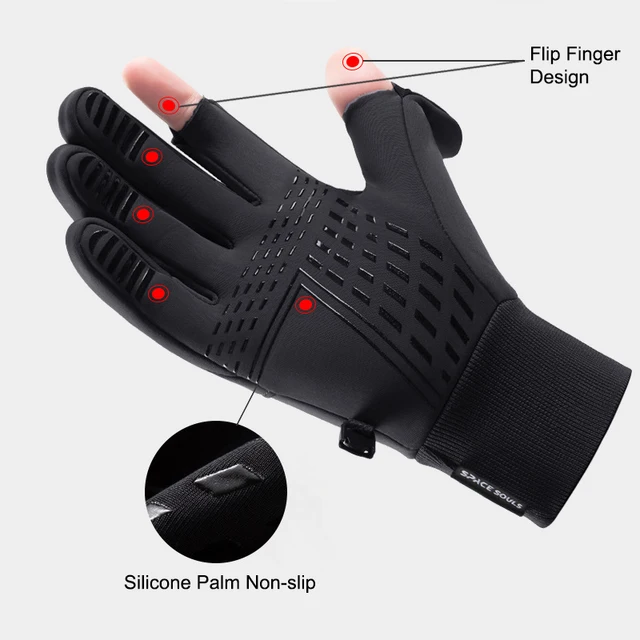 Winter Men's Women's Warm Gloves Windproof Touchscreen Gloves Outdoor Sports Running Fishing Cycling Skiing GloveS 2