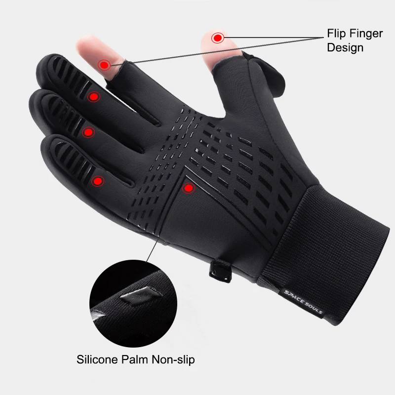 Winter Men's Women's Warm Gloves Windproof Waterproof Touchscreen Gloves Outdoor Sports Running Fishing Cycling Skiing GloveS 3