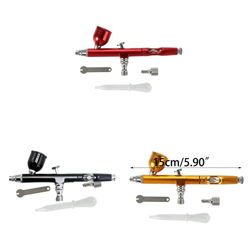 Dual Action Feed 0.3mm Nozzle Aluminum Cake Decorating Brushes 7CC Capacity Upgraded