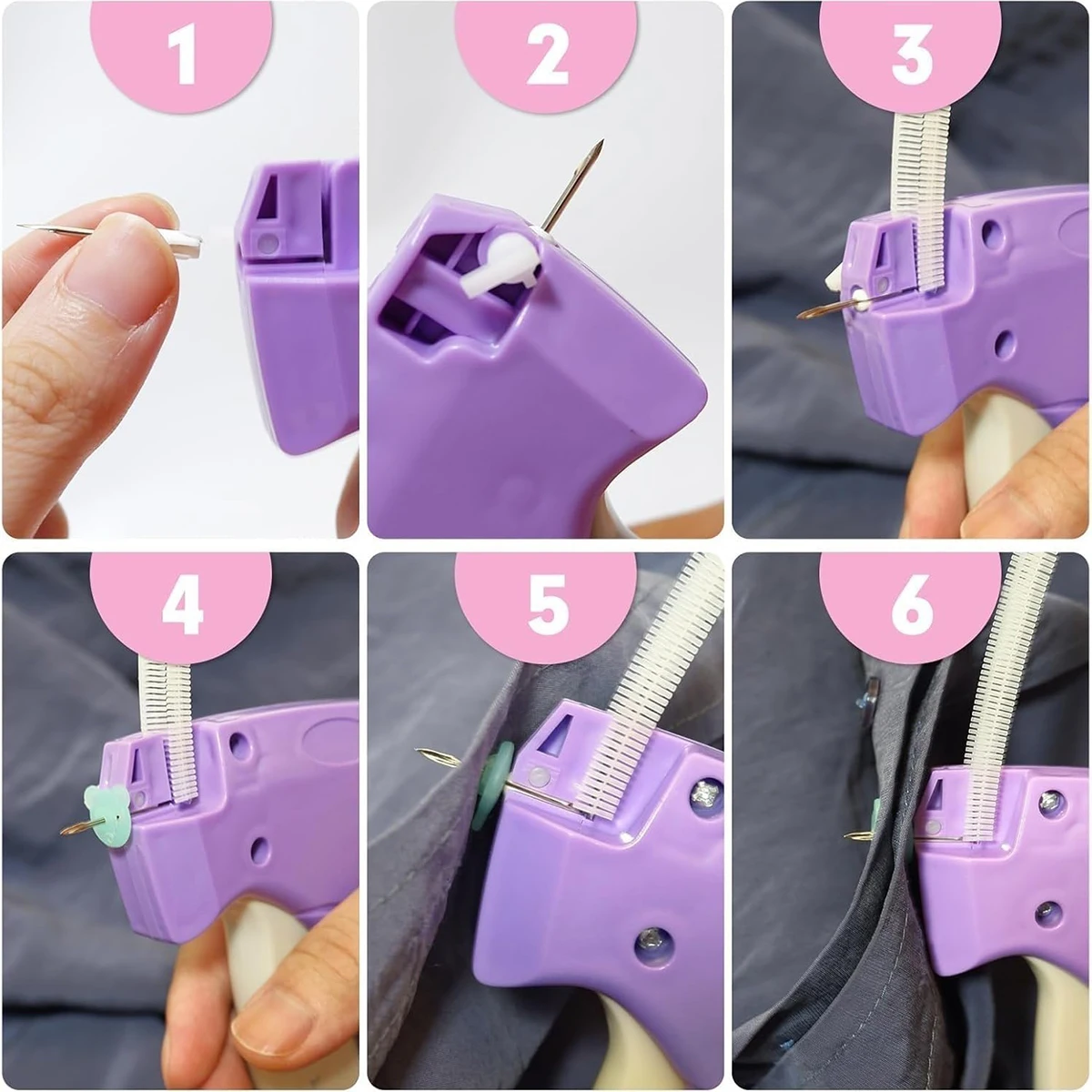 Fine Stitch Gun Stitchy Quick Clothing Fixer for Clothes Micro Tagging Gun Clothing Mini Speedy Sticky Sewing Hemming Tool