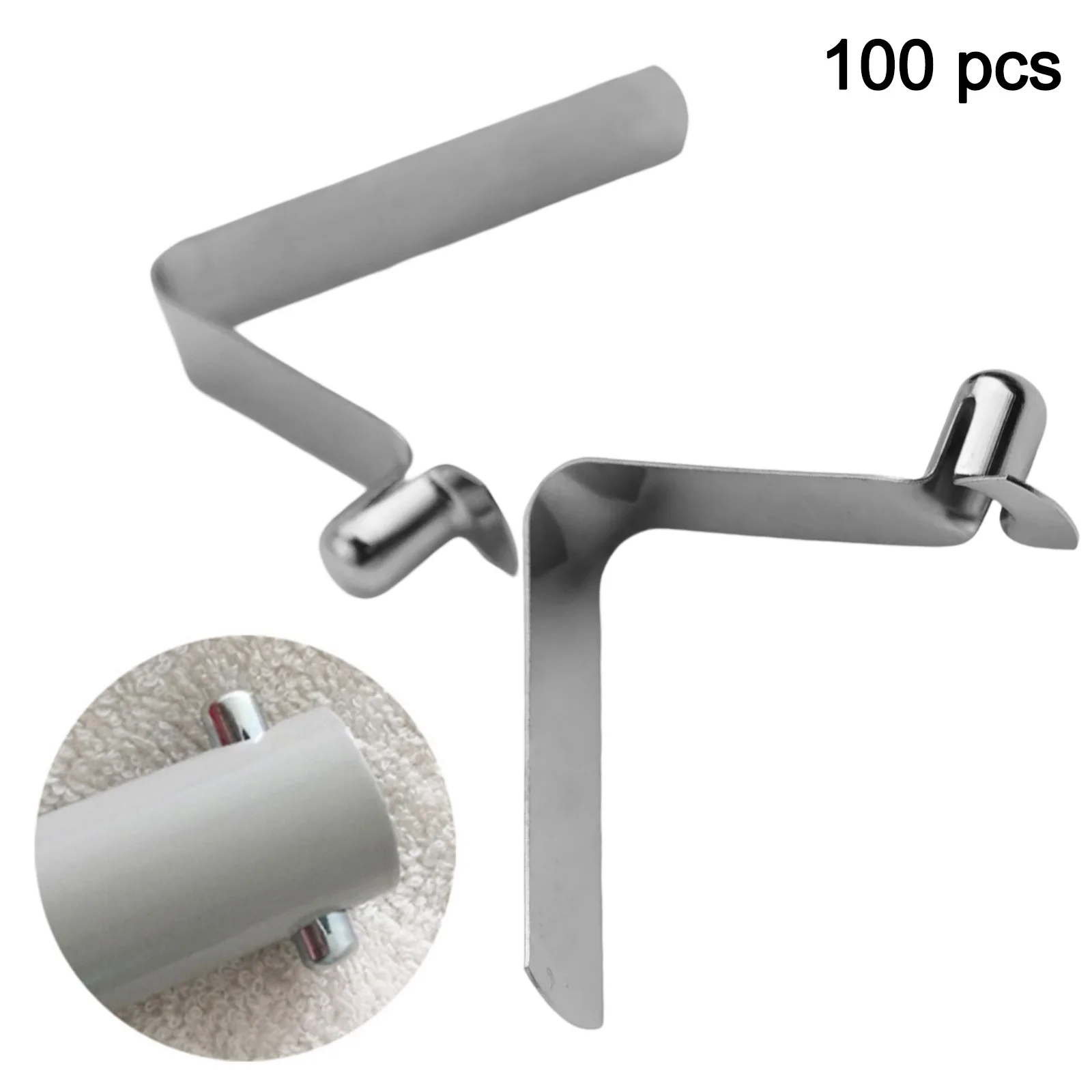 100pc Frühling Clip Snap Locking Kajak-Paddel Clip Für Zelt Pole V-förmigen Rohr Innere Teleskop Positionierung 5,5mmDia Top Bead Clip – Detail 1