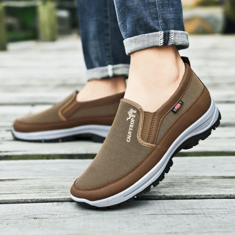Loafers Men's Sneakers Mesh Breathable Casual Shoes for Men Soft Sole Solid Color Comfortable Water Shoes Denim Man Driving Shoe 3