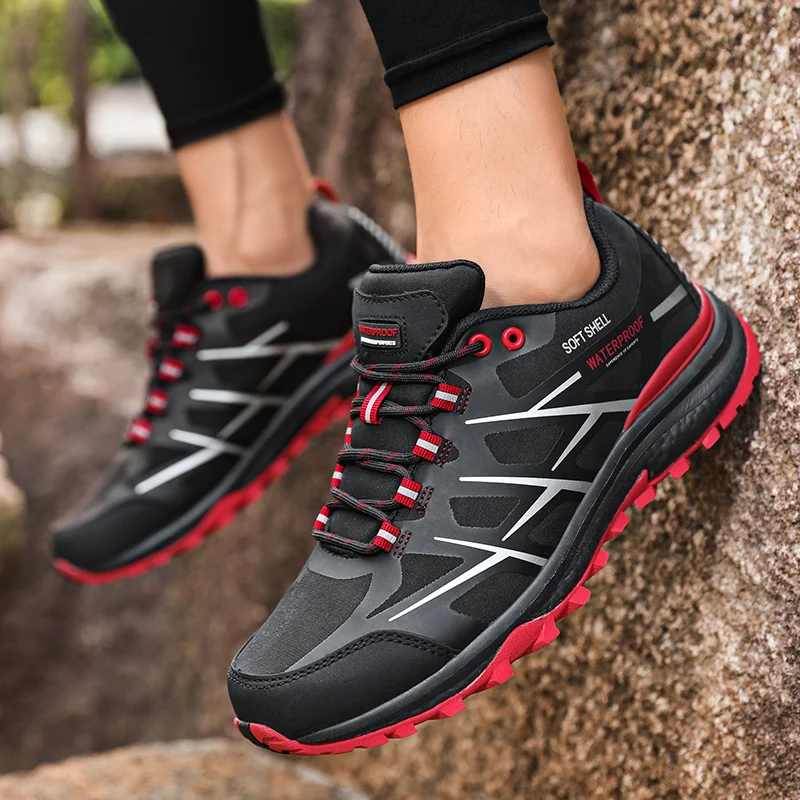 

Мужские кожаные походные ботинки, коричневые водонепроницаемые ботинки для улицы, удобная обувь для пешего туризма и рыбалки, спортивная обувь высокого качества, размеры 39-45, новинка 2023