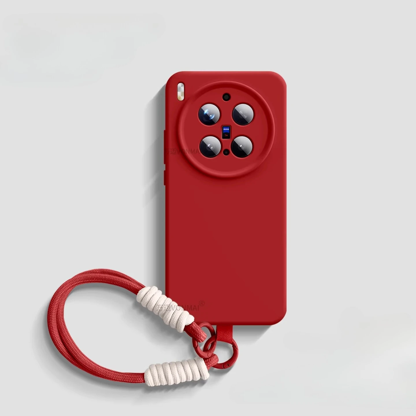 Silicone Wrist Strap Lanyard Case - Soft Matte Shockproof Cover