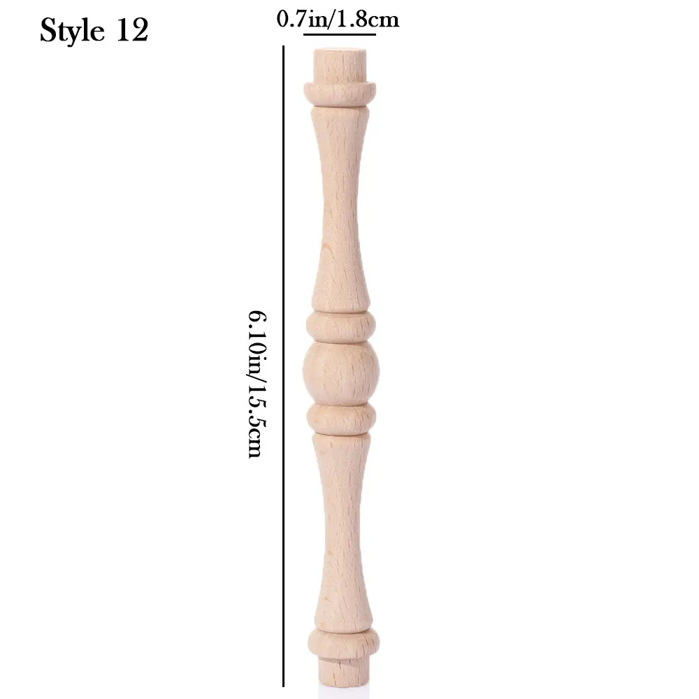 Vintage European-Style Carved Wooden Furniture Legs with Floral Design