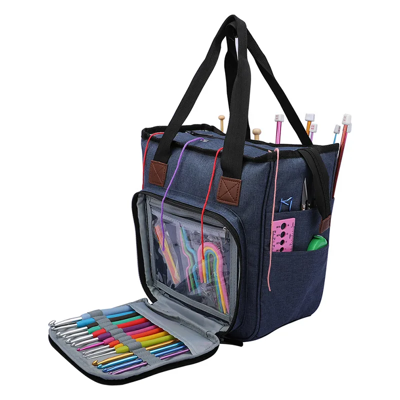 Yarn Storage Bag Large Capacity Multifunctional Knitting Wool Crochet Yarn Storage Sewing Needle Sewing Accessories Storage