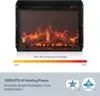 Electric fireplace insert, recessed fireplace heater with remote control, indoor fireplace heater with adjustable brightness 4