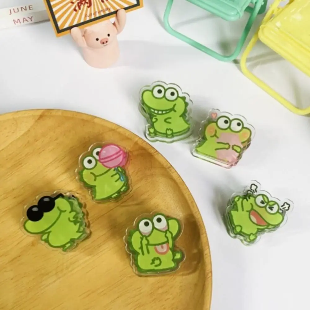 

Cute Frog Cartoon Double Sided Folder Acrylic Personalized Test Paper Clip Multifunction Multi-purpose Hand Account Clip Girl