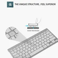 2.4g Wireless Keyboard And Mouse, Ergonomics, Portable Full Size, USB Interface, High-end Fashion Silvery White - Image 3