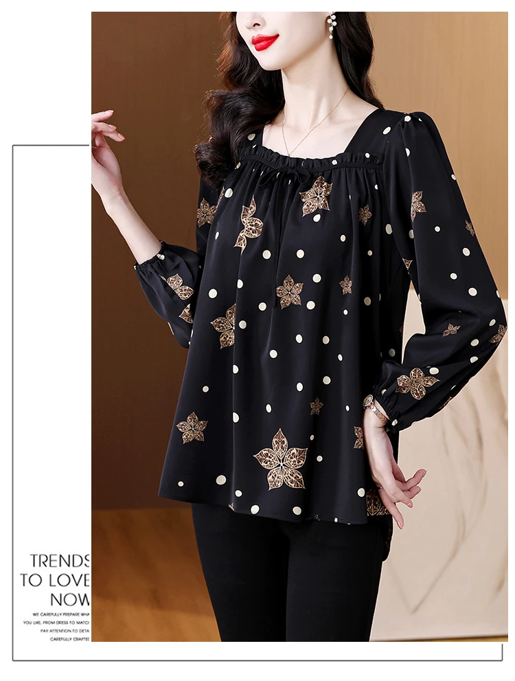 Loose Clothes Women 2024 Autumn Elegant Office Lady Button Shirts Casual Retro Vintage Ruffles Tunic Peplum Belly Tops Blouses