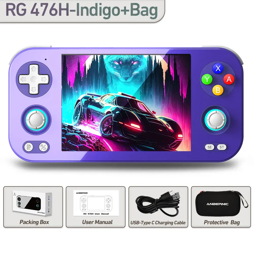 Anbernic RG476H ゲーム ブラック 箱付き Amazon | ANBERNIC RG476H Android13システム 4.7インチタッチ