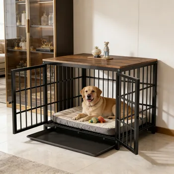 Wooden Dog Crate Table 1