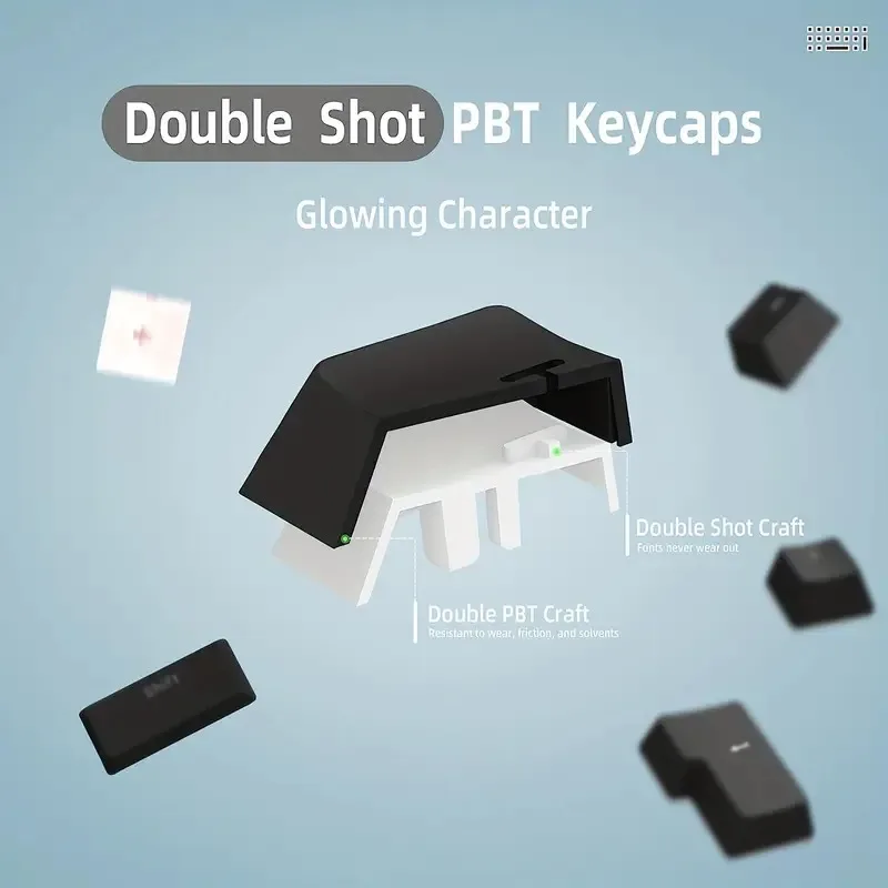 그레이 블랙 반투명 ??키 캡 세트 105 키 OEM 프로필 61 87 104 체리 MX 기계식 게임용 키보드 용 맞춤형 PBT 키 캡