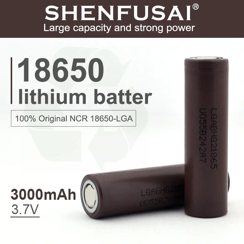 

HG2 18650 Battery 3.7V 3000mAh Lithium Batteries for Camera, Flashlight, Headlamp, Toys and Other Electronic Devices