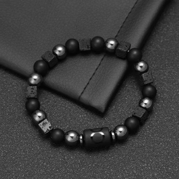 12 Constellation Zodiac Bracele Signs Beads Couples Bracelet Square Volcanic Stone Elastic Charm Bracelet for Women Men Gift 5