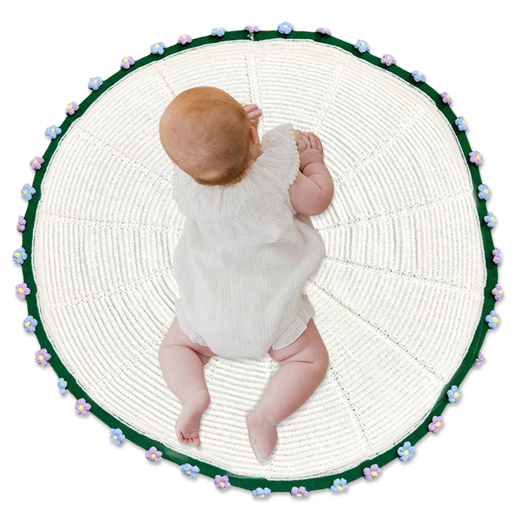 Rose Bouquet Blankets Breathable Handmade Crocheted Blanket Flower Bouquet Blankets for Sofa Throw Nursery Blanket Mattress