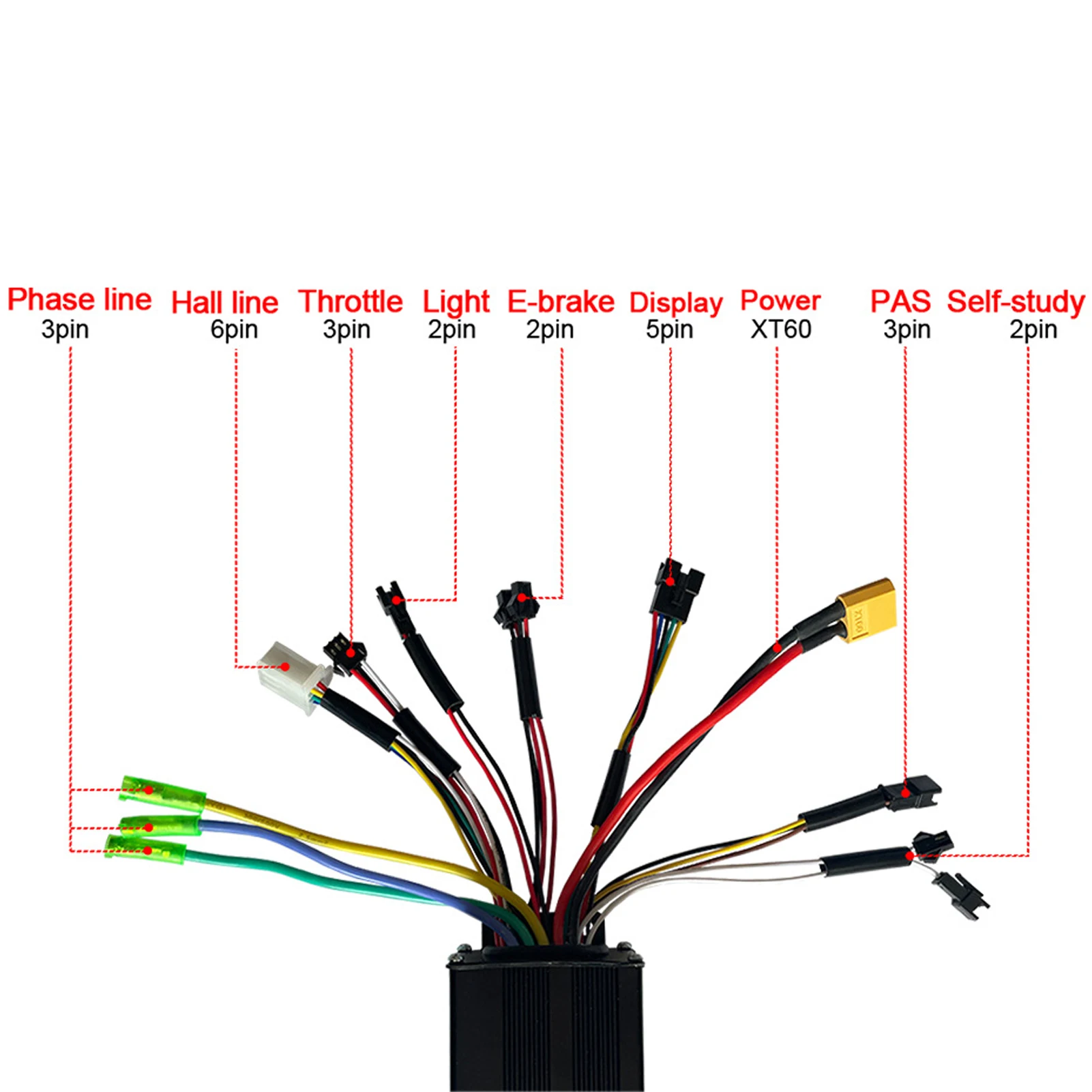 Sine Wave Controller & LCD Display Kit - 24V/36V/48V 1000W-1500W For Electric Bike Conversion