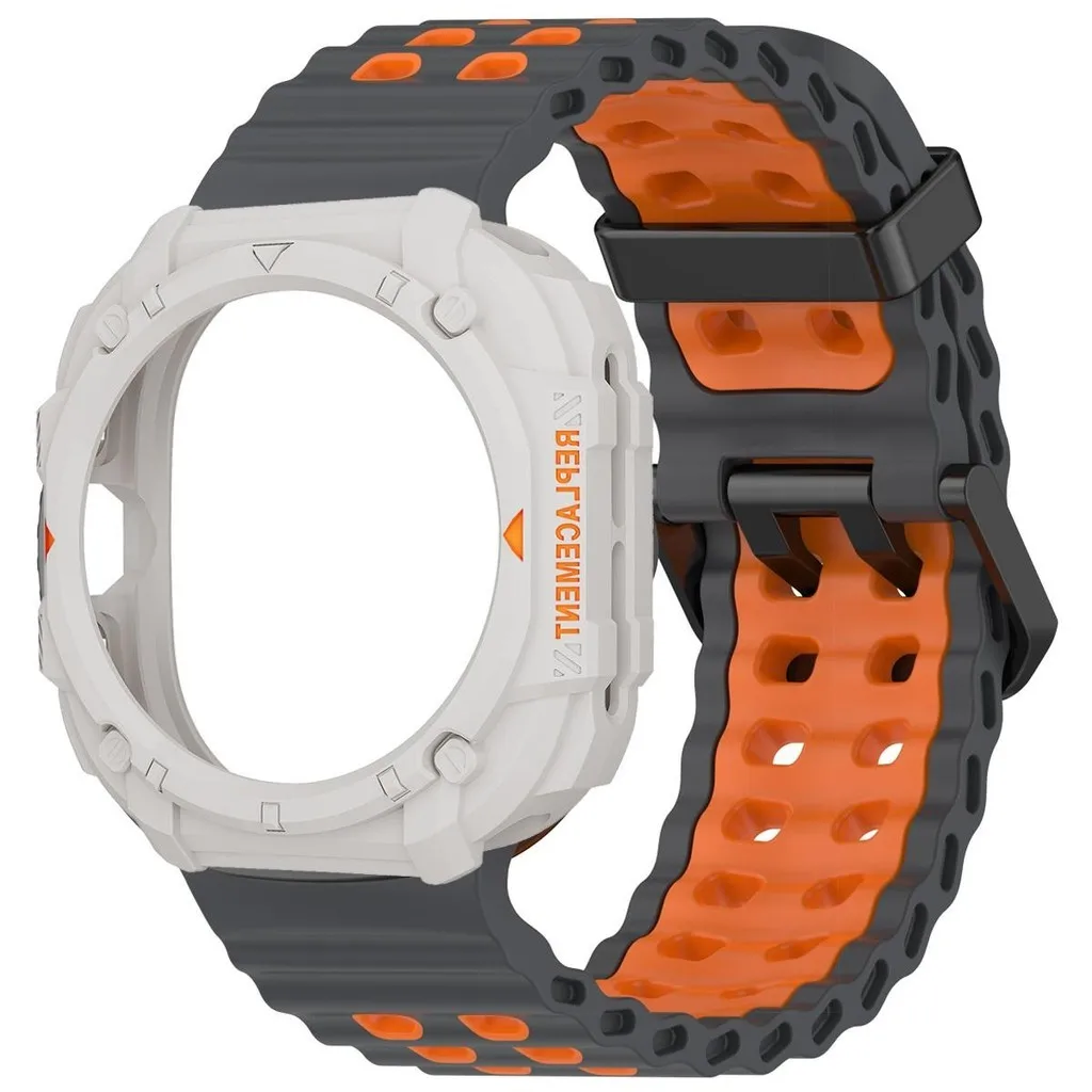 Premium Silicone Sport Band & Protective Case for 47mm Smartwatch - Durable Strap & Bracelet Cover