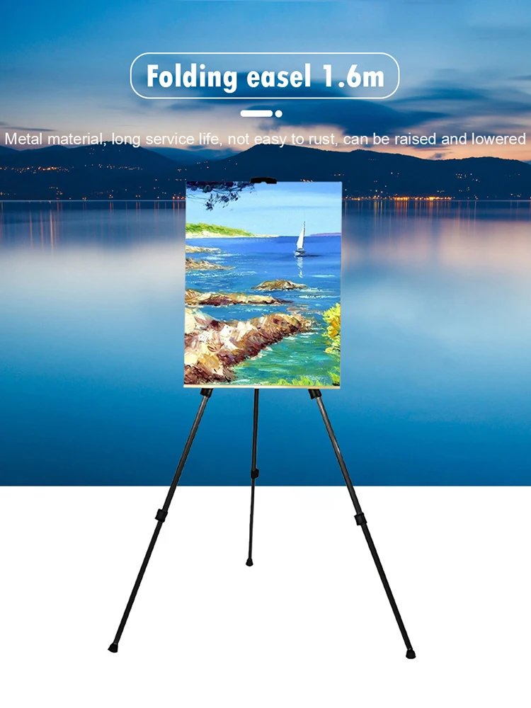 63 inch Aluminum Alloy Display Easel Stand with Carry Bag for Floor Table Top sketch easel,wooden easel