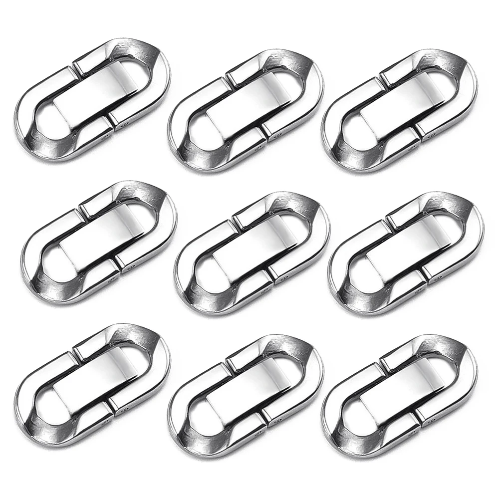 2 teile/los 6/8/10/12mm Edelstahl unmontierte Verschlüsse Schnalle Stecker für DIY Halskette Armbänder Schmuck Herstellung Zubehör