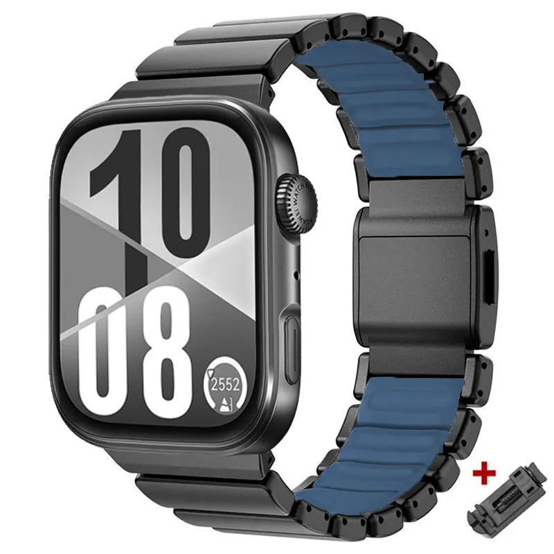Titanium Metal Silicone Magnetic Band - Sport Strap Rubberband Accessories